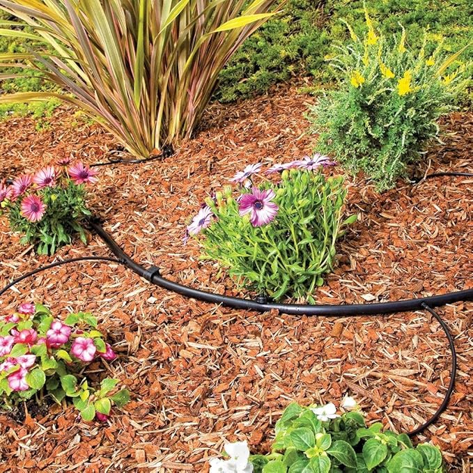 USA MADE - Irrigation Drip Line Emitter Tubing 100', 12" Emitter Spacing, 1/4" .52 GPH, color black (.170 ID x 240 OD)