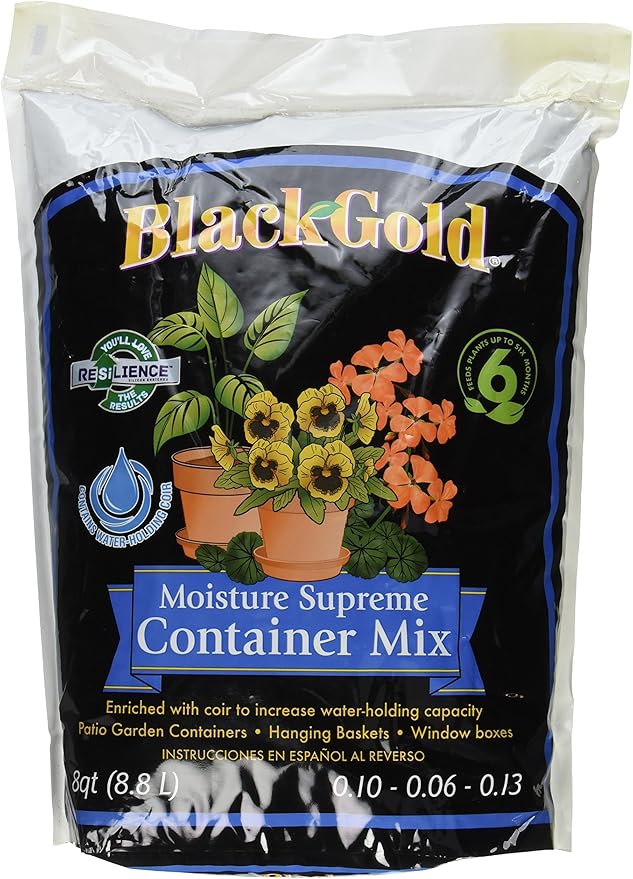 Sun Gro 1413000.Q08P Black Gold Moisture Supreme Container Mix with Resilenece