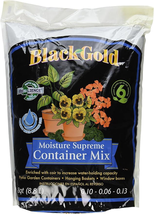 Sun Gro 1413000.Q08P Black Gold Moisture Supreme Container Mix with Resilenece