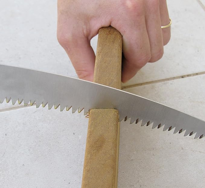 TABOR TOOLS Folding Saw with 8 Inch Curved Blade and Rugged Grip Handle, Hand Saw for Pruning Trees, Trimming Branches, Camping, Clearing Forest Trails. TTS25A. (Curved Blade 8 Inch)