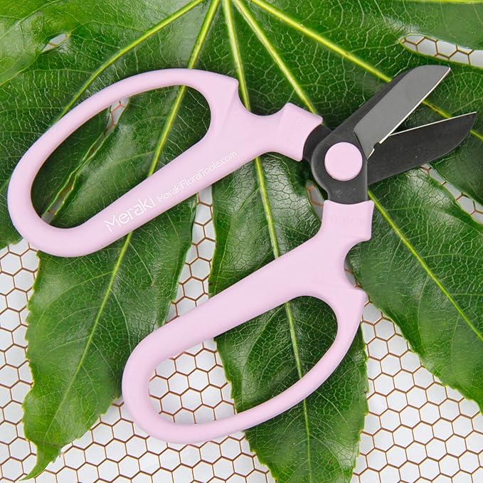 Flower or Garden Scissors with Black Carbon Steel Blades 6.7 Inch, Snapdragon (Lavender)
