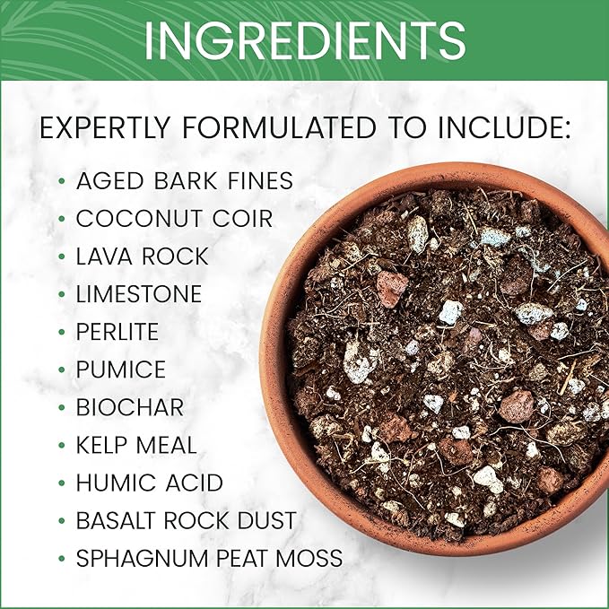 Purived Premium Houseplant Potting Mix | 4 Quarts | Ideal Soil Drainage & Moisture Retention for Indoor Potted Plants | with Kelp, Biochar, Lava Rock & Humic Acid | Made in USA
