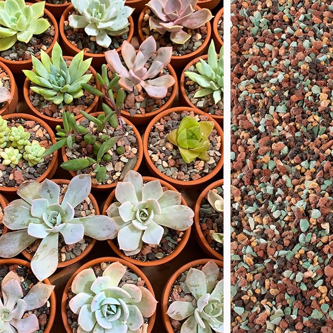 18lb Mix Lava Rocks for Plants in Door -Gravel Pebbles for Bonsai Succulent Cactus Potting Soil and Vase Fillers, Fairy Gardening,Top Dressing