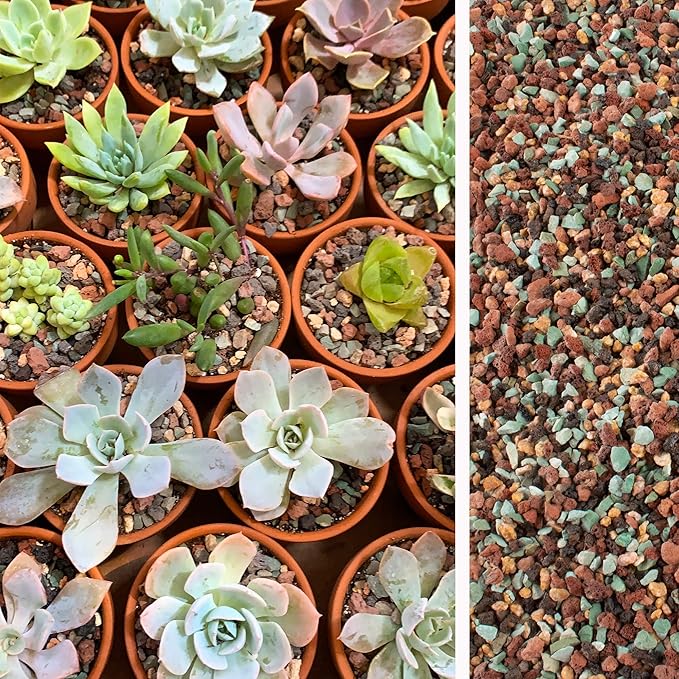 7lb Mix Lava Rocks for Plants in Door -Gravel Pebbles for Bonsai Succulent Cactus Potting Soil and Vase Fillers, Fairy Gardening,Top Dressing