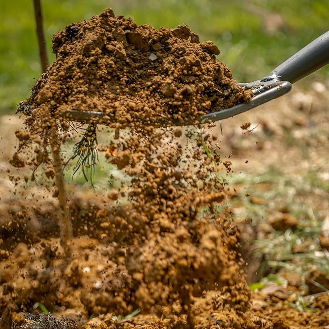 Radius Garden 25311 Pro-Lite Ergonomic Carbon Steel Digging Fork, Red