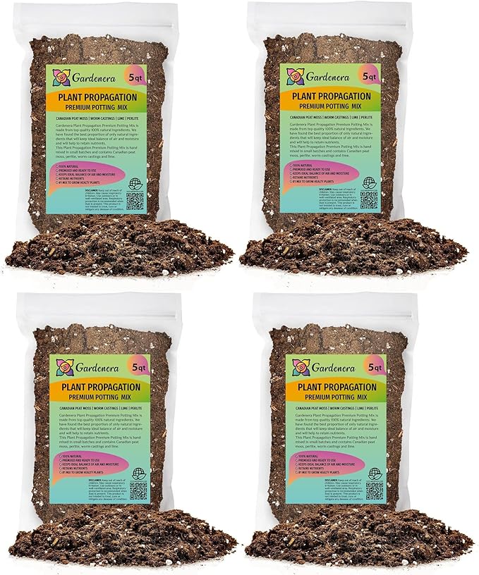 Organic Plant Propagation Premium Potting Mix - Achieve Ideal Air and Moisture Balance - 20 Quart