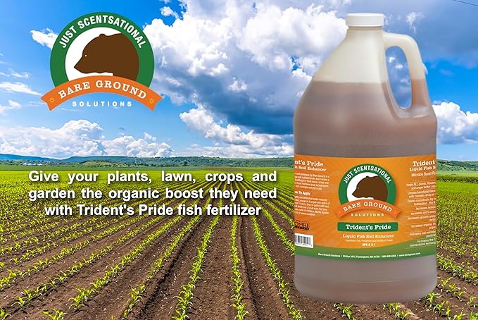 TP-128G Trident's Pride Organic Liquid Fish Hydroponic Soil Fertilizer, 128 oz (1 Gallon)