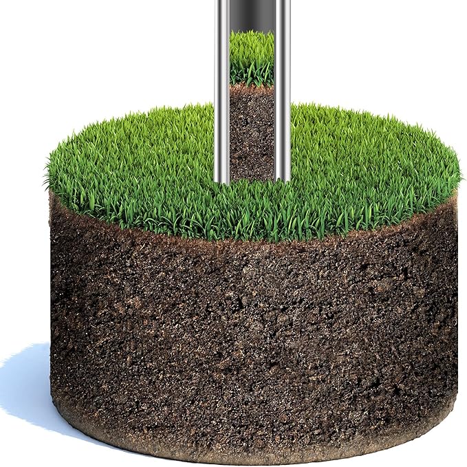 20" Soil Sampler Probe 304 Stainless Steel Soil Sampling Probe Tool with Ejector and Foot Pedal