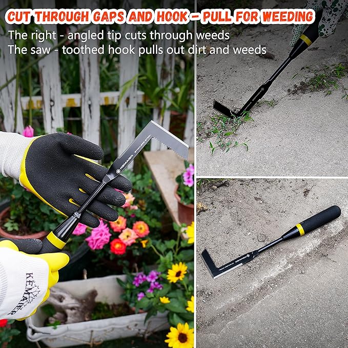 Crack Weeder Tool, Heavy - Duty Stainless - Steel Versatile Weed Remover, Ideal for Clearing Weeds in Road Brick Joints and Garden Patio Gaps
