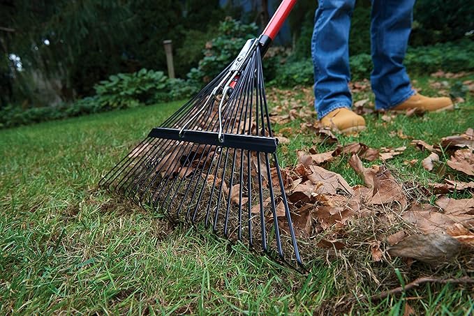 CRAFTSMAN 2-Piece Raking Set with Leaf & Lawn Rakes, Fiberglass & Rubber Coated Handles, Cushion Grips, for Leaves, Thatching, Dethatching