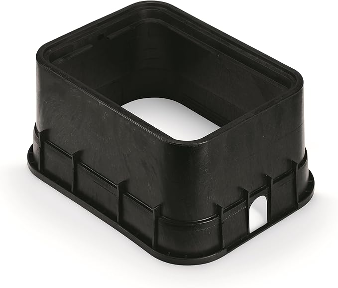 Rain Bird CPVBJMB Professional Series 12" Jumbo Rectangular Sprinkler Valve Box, Black with Green Lid, 12" High