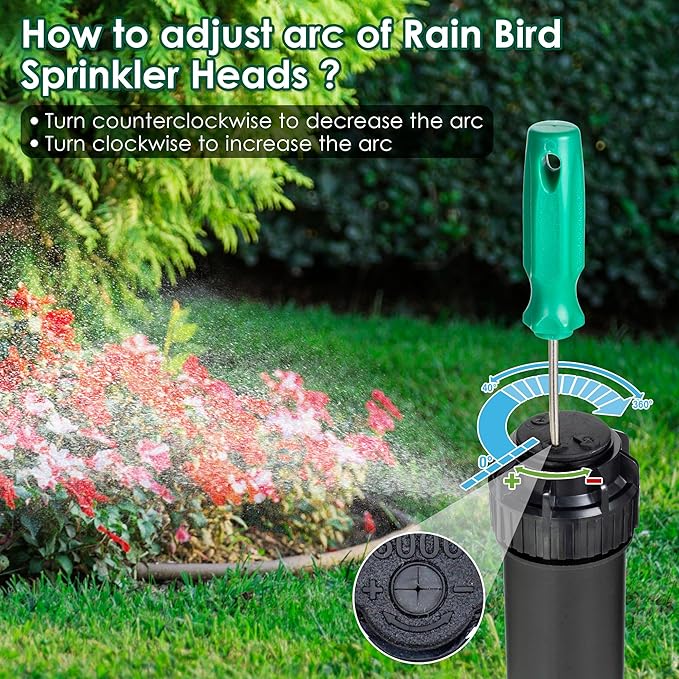 Sprinkler Head Tool Compatible with Rain Bird, Spray Head Pull up Tools and Sprinkler Rotor Adjustment Tool Sprinkler Removal Tool, Sprinkler Wrench for Lawn Irrigation Sprinkler System Repair