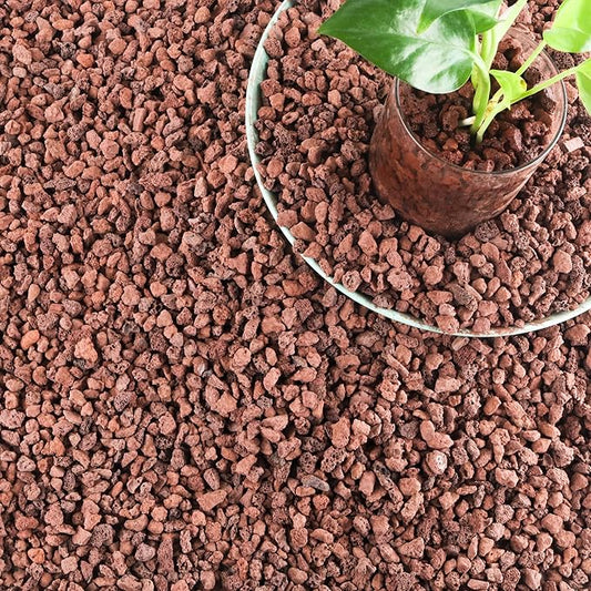 18LB Red Lava Rocks for Plants, Volcanic Rock Horticultural Lava Rock Soil for Landscaping Plants Drainage, Small Lava Rock Gravel for Succulents, Bonsai, Vase Fillers, Terrarium Plants, Top Dressing