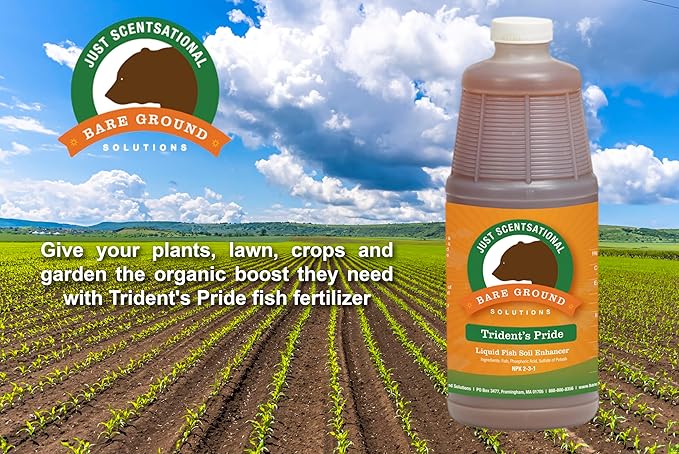 TP-1Q Trident's Pride Organic Liquid Fish Hydroponic Soil Fertilizer, 32 oz (1 Quart)