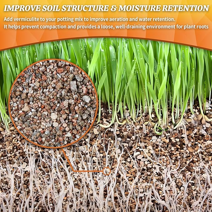 AVALUTION 29QT Vermiculite - Organic Vermiculite for Plants Horticultural Coarse Vermiculite Natural Soil Additive for Potted Plants Gardening Mushrooms Seed Starting