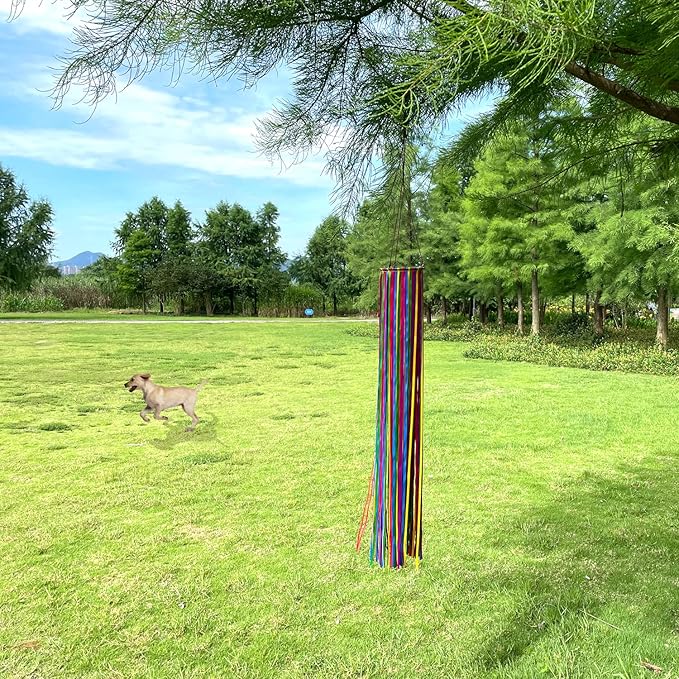 Satin Ribbon Windsock Streamer, Outdoor Decorations for Your Patio, Garden, Yard, Dock and Camper, 60-Inch