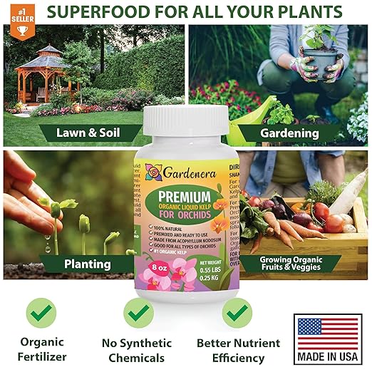 Organic Orchid Superfood - 8 oz - Premium Seaweed Fertilizer for Nurturing Healthy Orchid Plants