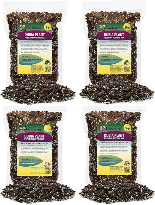 Monstera Dubia Plant Soil Mix - Trusted by Garden Experts for Thriving and Healthy Plants - 20 Quart (4 Bags of 5 Quart)