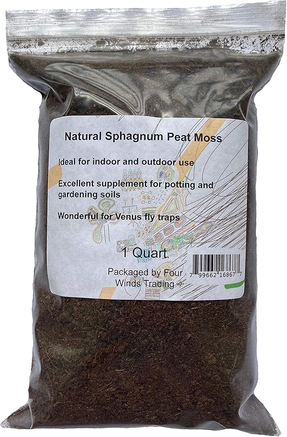 Sphagnum Peat Moss for Gardening (1 Quart)