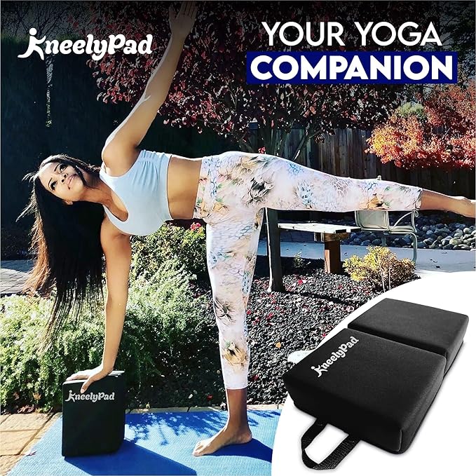 KneelyPad by Kneely | Kneeling Pad for Gardening, Exercise, Cleaning, & Mechanic Work | Extra Thick Memory Foam Knee Cushion for Gardening with Washable Cover | Foldable Gardening Knee Pad with Handle