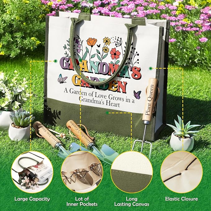 Gardening Tools Gifts for Grandma,Grandma from Granddaughter Grandson, Grandma Birthday Gifts Ideas, Great Grandma Gfits Best Grandma Ever Gifts for Plant Lover Grandmother Nana Gigi