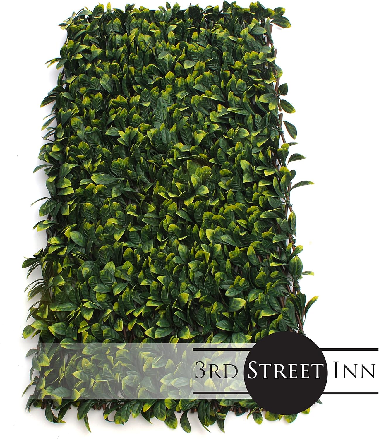 Laurel Leaf Trellis - Expandable Faux Privacy Fence - Lattice Panels for Outside - Bamboo Wood Trellis - Ivy Privacy Fence - Bamboo Trellis/Wall Trellis for Artificial Green Wall (1, Laurel)