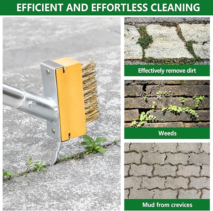 Paver Weed Removal Tool, Patio Sidewalk Weed Crack Remover Puller for Pavers, Crack and Paver Deck Crevice Weeder Cleaning Weeding Tool