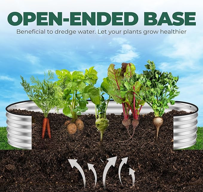 Utopia Home Galvanized Raised Garden Bed Kit 6x2x1ft, Planter Box Raised Garden Beds Outdoor, Easy Assembly Metal Raised Bed for Gardening Vegetables, Fruits, Flowers - Pack of 01 - Silver