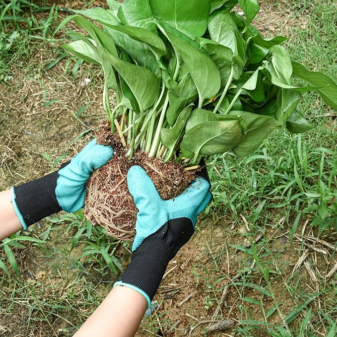 Weeding Artifact Uprooting Weeding Tool Claw Gloves Kit, 11 Teeth Dual Purpose Weed Puller, for Yard Farm Gardening Hand Weeder(11-Tooth)