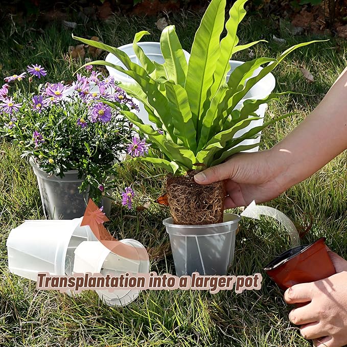 3.9-9.4 Inch Big Size Clear Nursery Pots with Drainage, 6 Sizes 30 Packs Nursery Garden Pots with 10 Plant Labels for Seedling Plants, Nursery Pots Variety for Indoor Outdoor Seed Starter Flower Pots