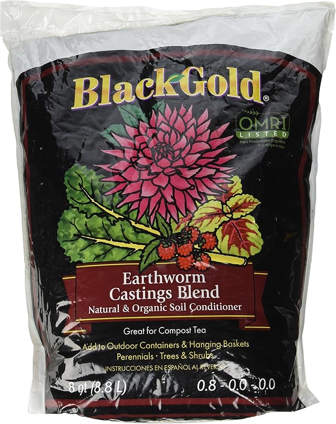 Sun Gro 1490302.Q08P Black Gold Earthworm Castings, Multicolor ,8 quart
