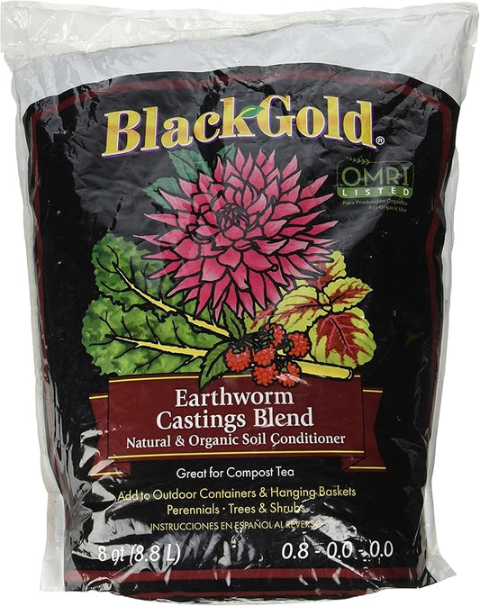 Sun Gro 1490302.Q08P Black Gold Earthworm Castings, Multicolor ,8 quart