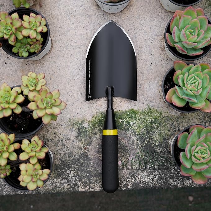 Heavy Duty Gardening Trowel - Strong, Rust - Resistant Stainless Steel - Ergonomic Grip - Excellent Tool for Gardening, Garden Hand Shovel, Trowel Garden Tool
