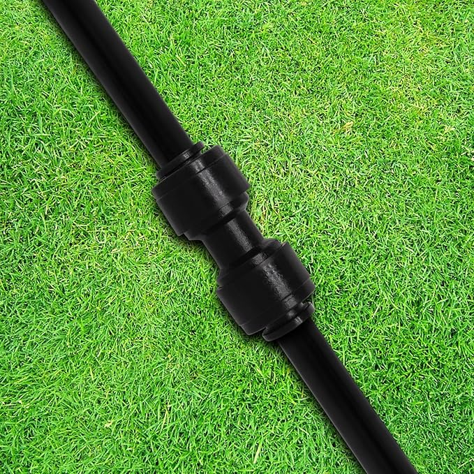 30 Pack Quick Connect 1/4 Irrigation Fittings, Quick Connect Fittings, Universal Straights Fitting for 1/4 Inch Irrigation Tubing, Leak Free Fittings for Sprinkler or Drip Irrigation System