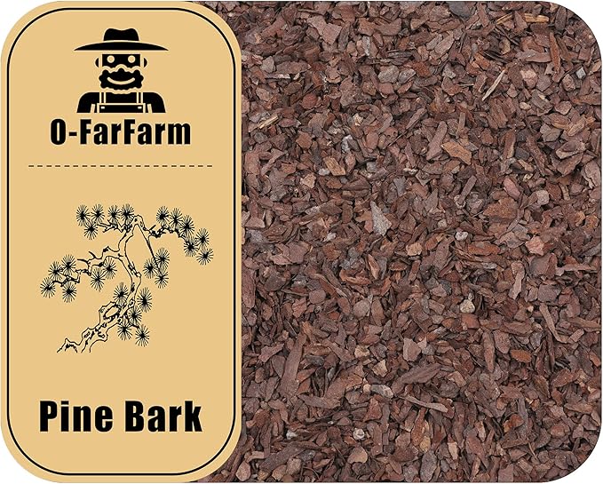 Orchid Bark for Plants, Organic Pine Bark for Proper Root Development for Phalaenopsis, Cattleyas, Dendrobiums, Oncidiums, Paphiopedilums and More (1qt, Small(4-8mm))