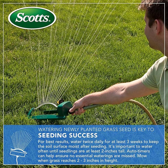 Scotts Turf Builder Grass Seed Fall Overseeding Mix, Thickens & Strengthen to Help Prevent Future Weeds, 15 lbs.