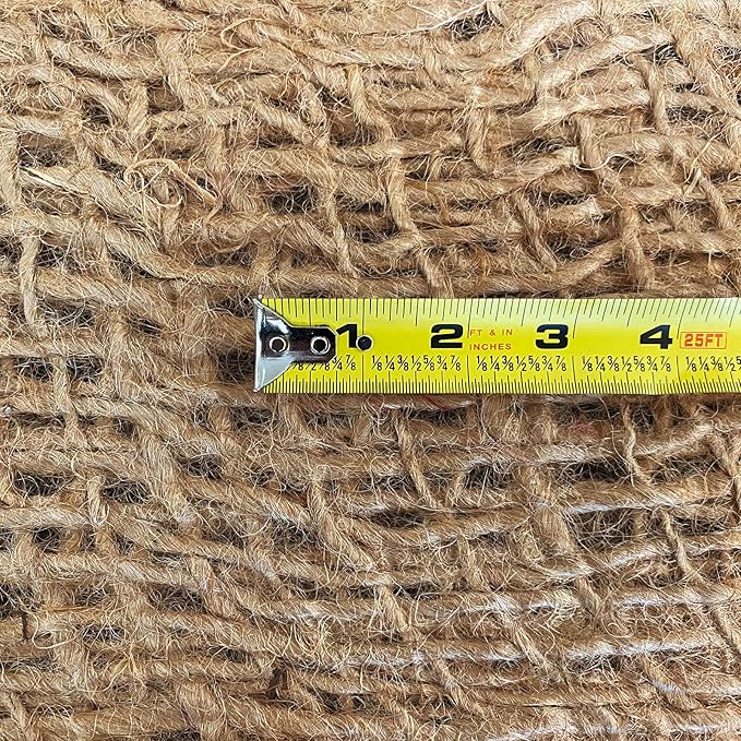 Agfabric Natural Jute Erosion Control, 75yard Jute Netting -48" Wide Soil Saver Mesh Blanket-900 Sq.Ft.Coverage