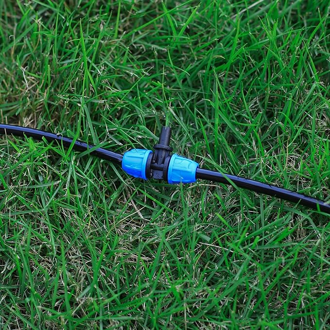 6mm to 1/4 Inch Barb Tee for for ¼ in. tubing; Tubing Outside Diameter (OD) is 0.250 in., Internal Diameter (ID) is 0.170. in. (20Pcs/Pack) (Blue-1/4" to 6mm)