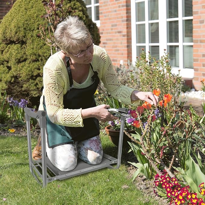 【New Upgraded】 Gardening Seat for Seniors,Gardening Seat Heave Duty,Portable Garden Bench for Kneeling and Sitting,Garden Chair