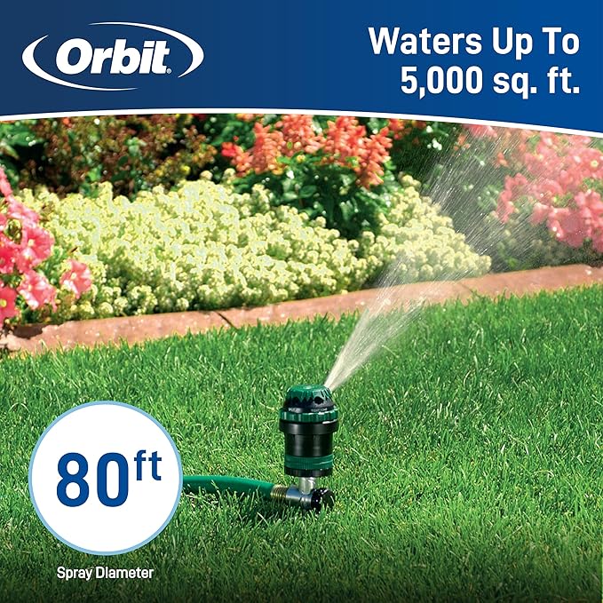 Orbit 58573N H2O-6 Gear Drive Sprinkler (Sprinkler on Spike)
