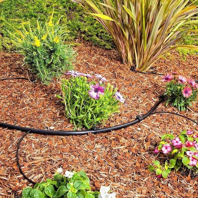 DIG ML-056, 50’, ¼” Microline™ Dripline - Enhanced 6” Emitter Spacing, UV-Resistant, Perfect for Diverse Garden Layouts (Black)