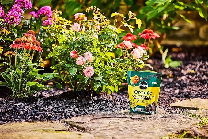 Miracle-Gro Organic Planting Tablets, for Transplants and Starter Plants, Formulated with Calcium, Jump Starts Root Growth, OMRI Listed, 20 Tablets