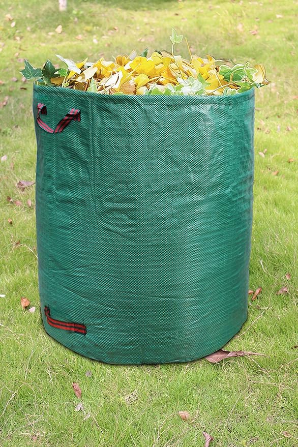 PHYEX Professional 4-Pack 132 Gallon Gardening Bags for Lawn Yard, Extra Large Reusable Leaf, Waste and Trash Container