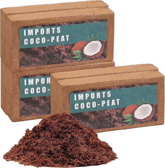 Organic Coconut Soil (6-Pack) - Ground Coconut for Planting, Gardening, and Potting Mixes, Sustainable and Eco-Friendly Coconut Earth for Yard, Garden, and Patio Tree Planting and Growth