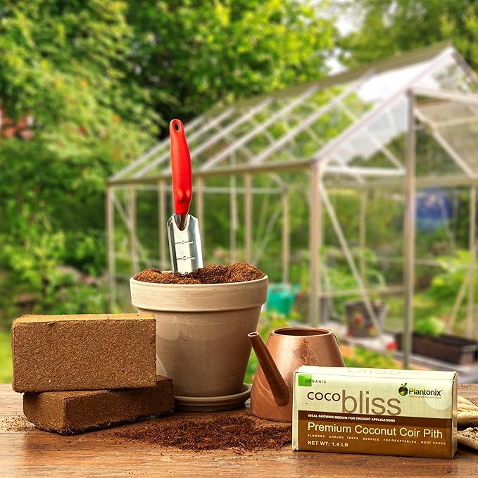 Coco Bliss 650gm Bricks (50-Pack) - Organic Coco Coir for Plants - OMRI-Listed Coco Coir for Garden Soil & Potting Mixes - Coconut Fiber Mixes with Potting Soil for Indoor Plants & Outdoor Plants