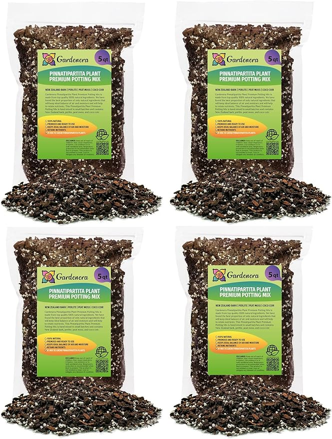 Monstera Pinnatipartita Plant Potting Mix - Trusted by Gardening Experts for Vibrant and Healthy Plants - 20 Quart (4 Bags of 5 Quart)