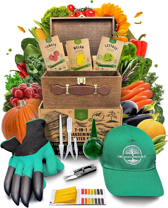 75 Vegetable & Greens Seeds Variety Pack, Garden Seed Starter Kit - Over 44,700 Non-GMO Heirloom Seeds for Planting Vegetables and Greens, Seeds Gift Seed Box with Gardening Supplies, Survival Kit