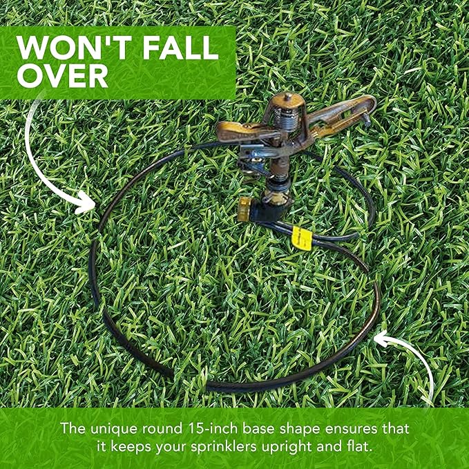 Yard Butler Ring Base Sprinkler Stand - Durable Gardening Supplies for Lawn Care - Sturdy Design for Sprinkler Stability - Water Lawn & Garden Evenly - 3/4" Head