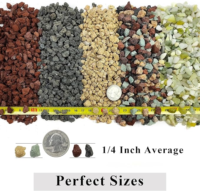 5 lbs Jade Pebbles for Indoor Plants,1/4 inch Polished Gravel Rocks for Plants, Succulents, Cactus, Vases, Terrarium, Fish Tank and Outdoor Gardening