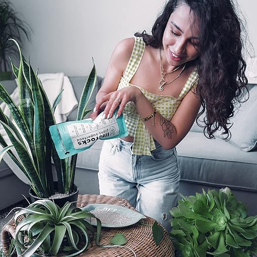 Liferocks Plant food for house and outdoor plants - used potting mix or a standalone soil – works as effective plans fertilizer herb garden